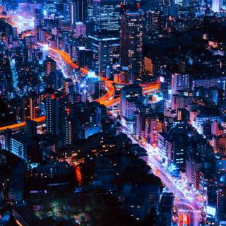 Aesthetic city lights wallpaper