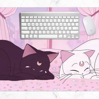 Cute gaming pink anime wallpaper