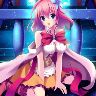 Cute gaming pink anime wallpaper