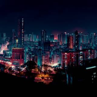 Aesthetic city lights wallpaper