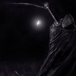 PS4 black and white anime wallpaper