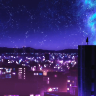 PS4 night anime 1920x1080 wallpaper