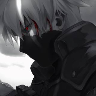 PS4 black and white anime wallpaper