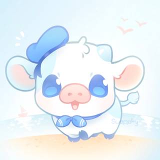 Floofyfluff Cow wallpaper