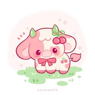 Floofyfluff Cow wallpaper
