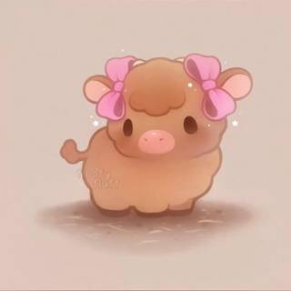 Floofyfluff Cow wallpaper