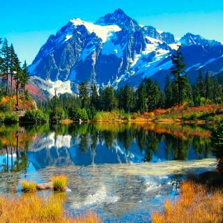 Lake scene wallpaper