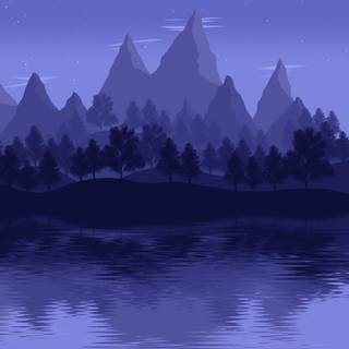 Lake scene wallpaper