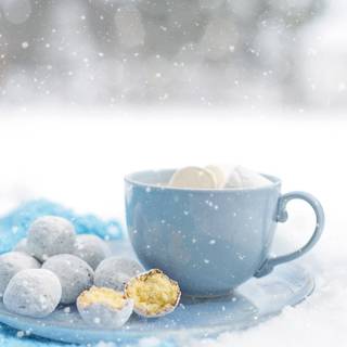 Hot cocoa winter wallpaper