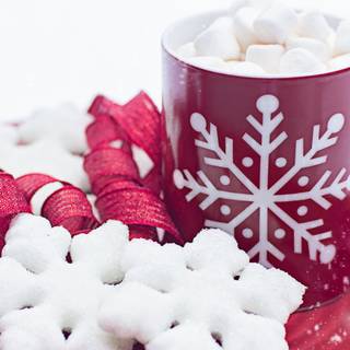 Hot cocoa winter wallpaper