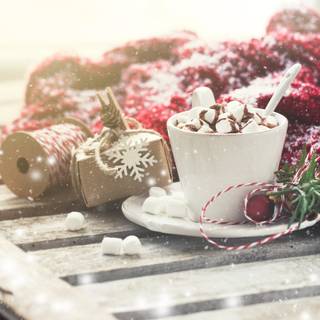 Hot cocoa winter wallpaper