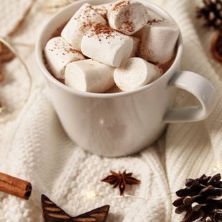 Hot cocoa winter wallpaper