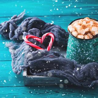 Hot cocoa winter wallpaper