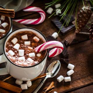Hot cocoa winter wallpaper