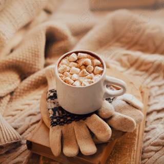 Hot cocoa winter wallpaper