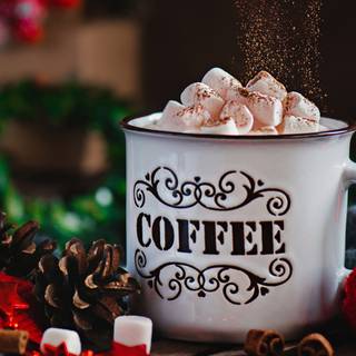 Hot cocoa winter wallpaper