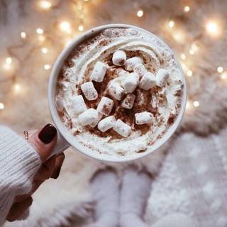 Hot cocoa winter wallpaper