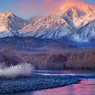 Sunset Japan winter wallpaper