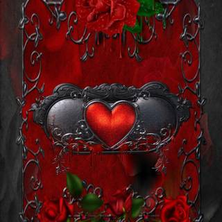 Goth Valentine’s Day wallpaper
