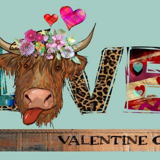 Cows Valentine wallpaper