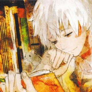 Anime boy reading wallpaper
