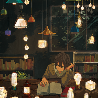 Anime boy reading wallpaper