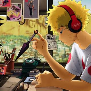 Anime boy reading wallpaper