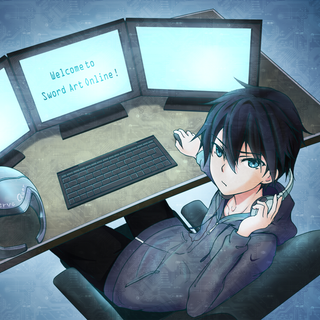 Anime boy playing games wallpaper