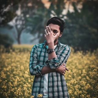 Hide face boy wallpaper