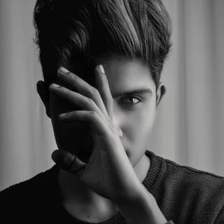 Hide face boy wallpaper