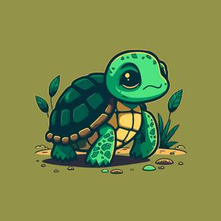 Kawaii turtles wallpaper