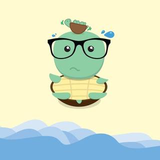 Kawaii turtles wallpaper