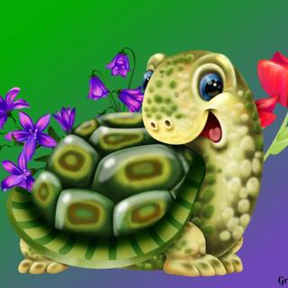 Kawaii turtles wallpaper