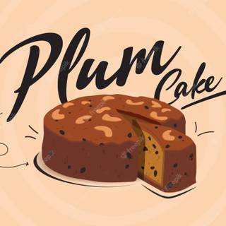 Plum cake wallpaper