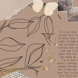 Brown butterfly wallpaper