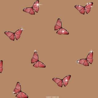 Brown butterfly wallpaper