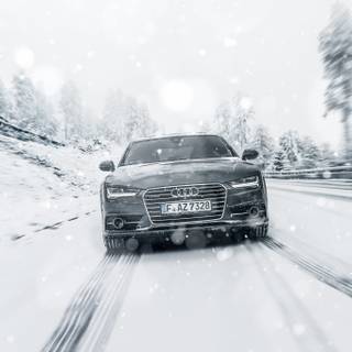 Audi snow wallpaper