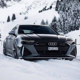 Audi snow wallpaper