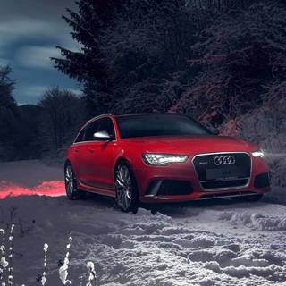 Audi snow wallpaper