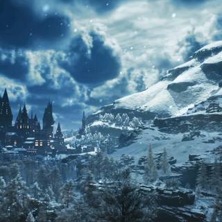 Hogwarts winter wallpaper