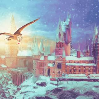 Hogwarts winter wallpaper
