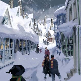 Hogwarts winter wallpaper