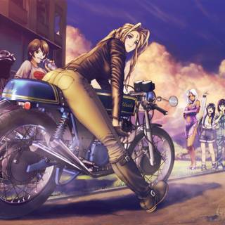 Motorcycle anime wallpaper