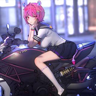Motorcycle anime wallpaper