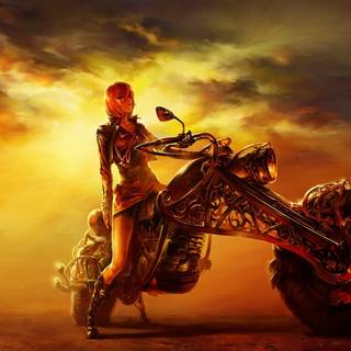 Motorcycle anime wallpaper