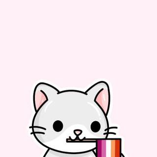 Pride cat wallpaper