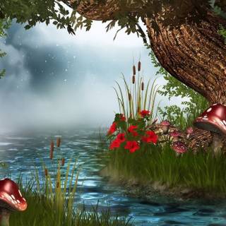 3D magical fantasy wallpaper