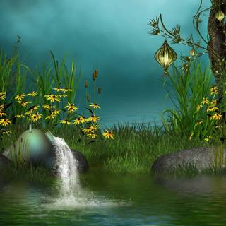 3D magical fantasy wallpaper