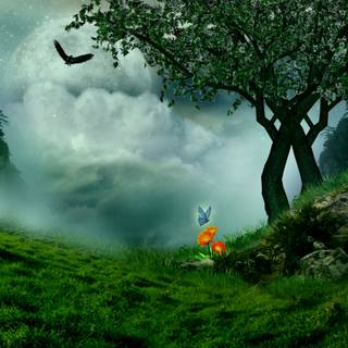 3D magical fantasy wallpaper