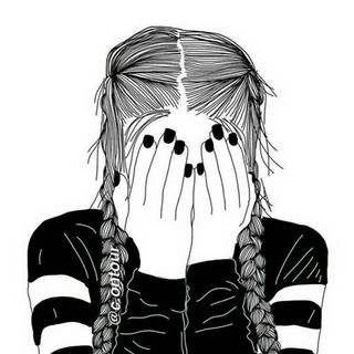 Girl black and white wallpaper